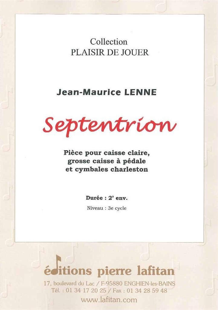 Septentrion (Caisse Cl, Gc et Cymb Charl)
